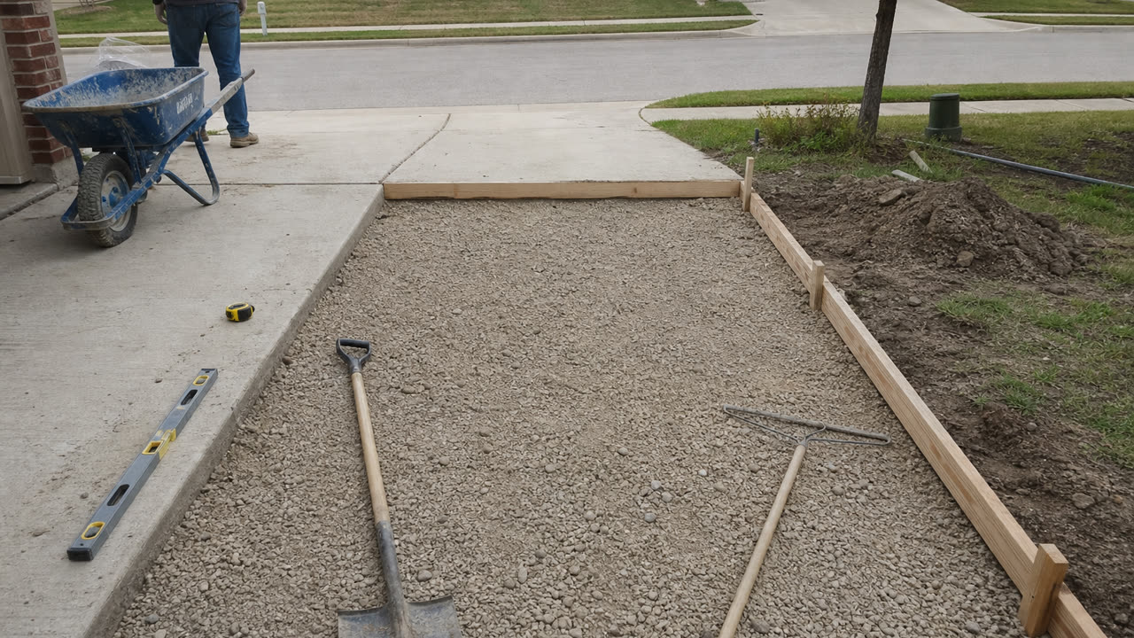 Dfw Driveway Extension Concrete Forms near DFW