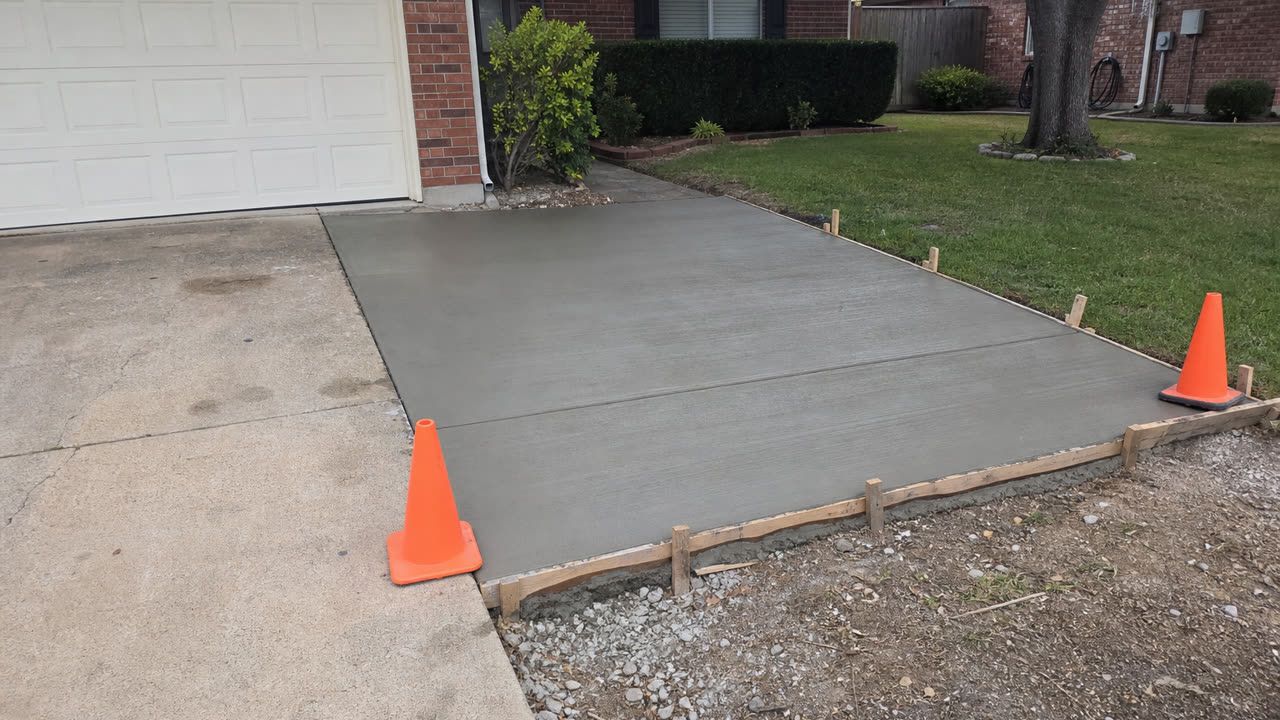 Dfw Driveway Extension Fresh Concrete Finish near DFW